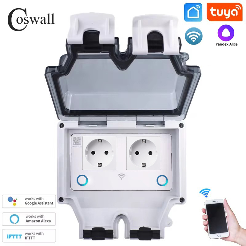 Coswall Tuya Wi-Fi Yandex Alic – обзор и цена Timer Dual Outlet